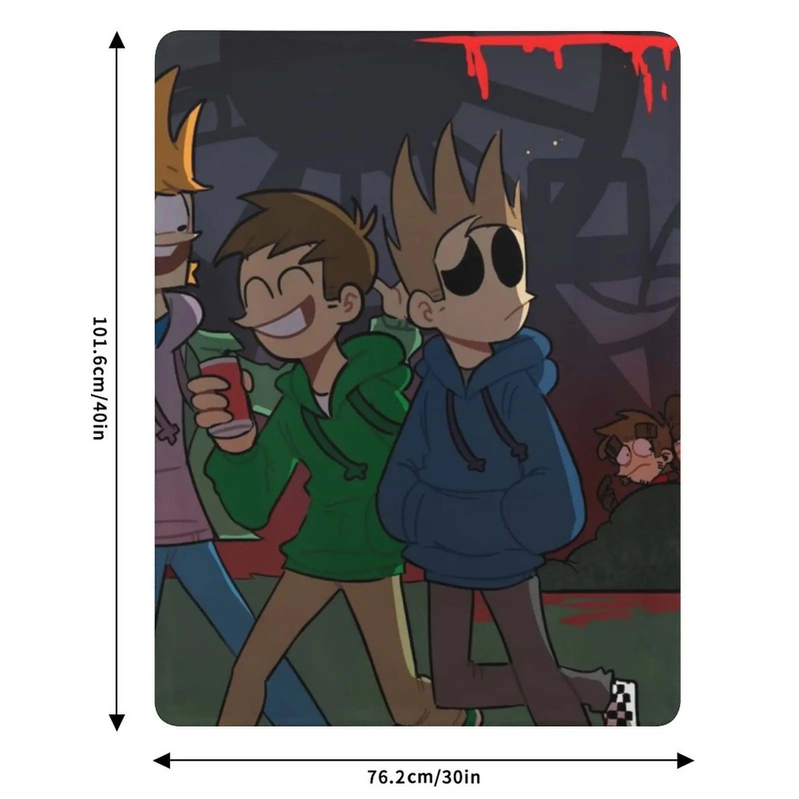 Eddsworld main characters Throw Blanket Decorative Sofas Shaggy Giant Sofa sofa bed Bed linens Blankets For Sofas Blankets 6