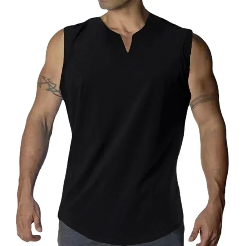

New Mens Gym Tank Tops Sleeveless Lightweight Basic T-Shirt Oversized T Shirt