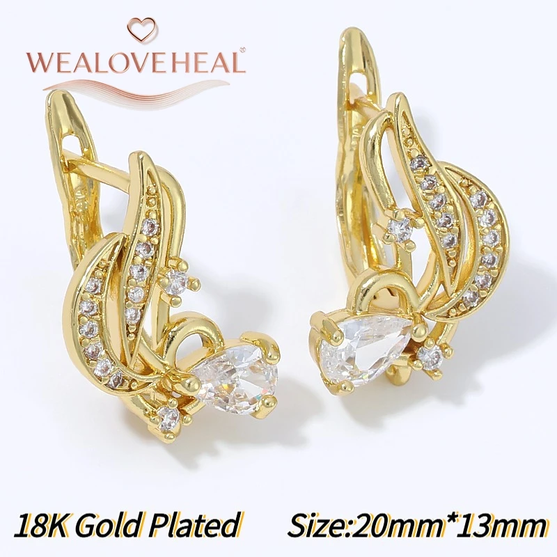 schmuckherstellung zubehör, 18K vergoldete Messing-Blumen-Ohrringhaken mit Pavé-Tropfen-Zirkonia-Ohrdraht, DIY-Ohrhänger-Schmuckherstellungszubehör – Detail 21