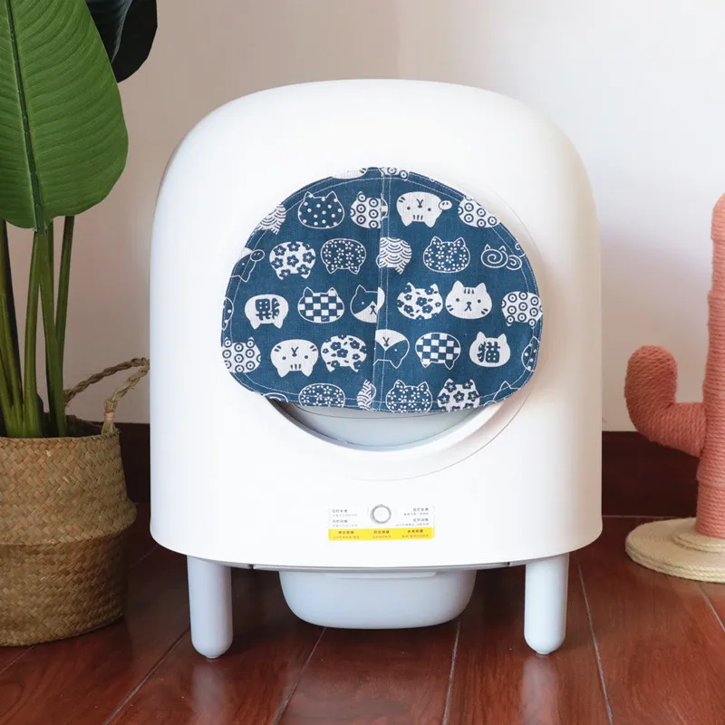 

Занавеска для кошачьего туалета с защитой от запаха и пыли, 15 стилей, автоматическая шторка для самоочищающегося лотка Petree