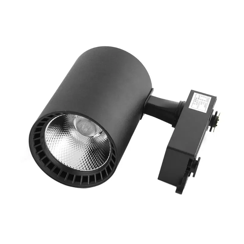 Black Track LED Light COB Spotlights Lamp Tracking Fixture For Store Shop