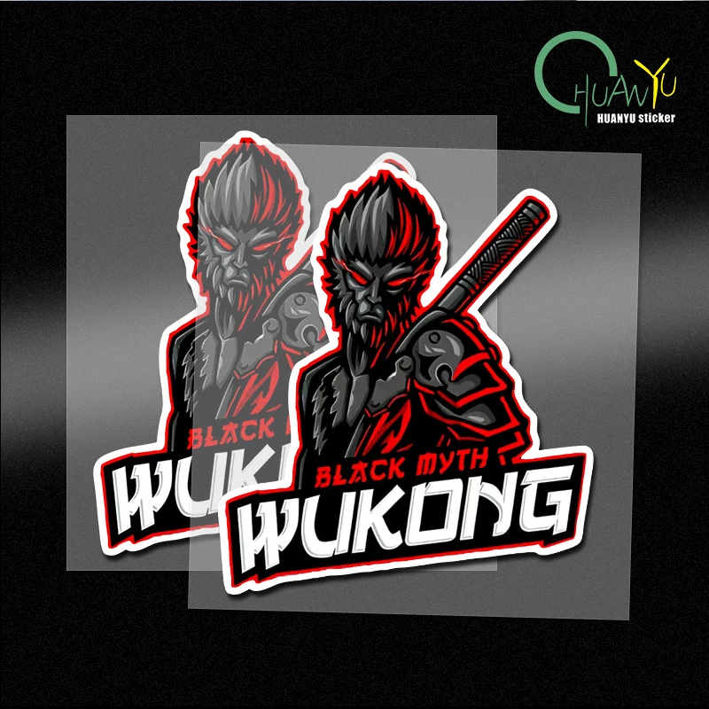 

Светоотражающие наклейки для автомобиля, черная мифология, киберпанк, Sun Wukong, креативное украшение для кузова электромобиля, наклейки на чемодан