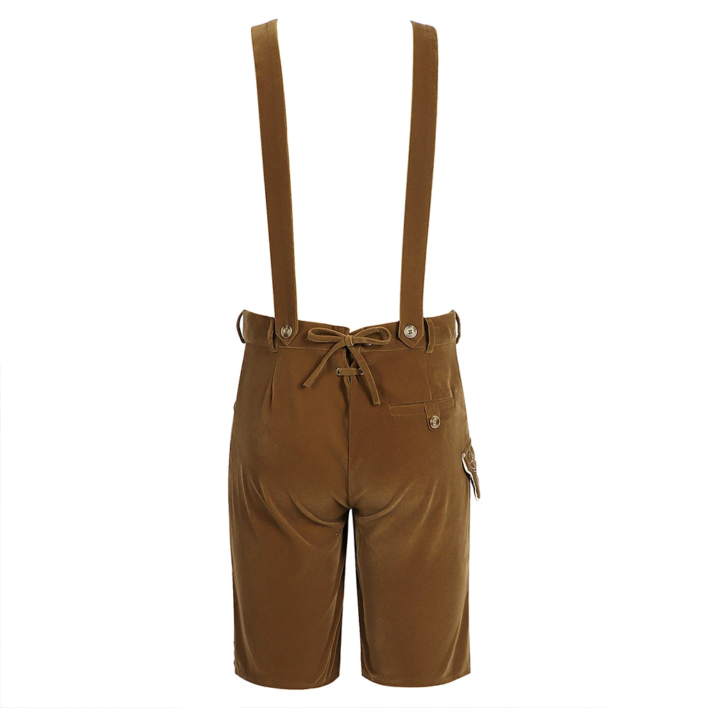 New Men’S Oktoberfest Suspender Shorts Sets Popular Lederhosen Outfit German October Festival Costume Mens Sleeveless Jumpsuits