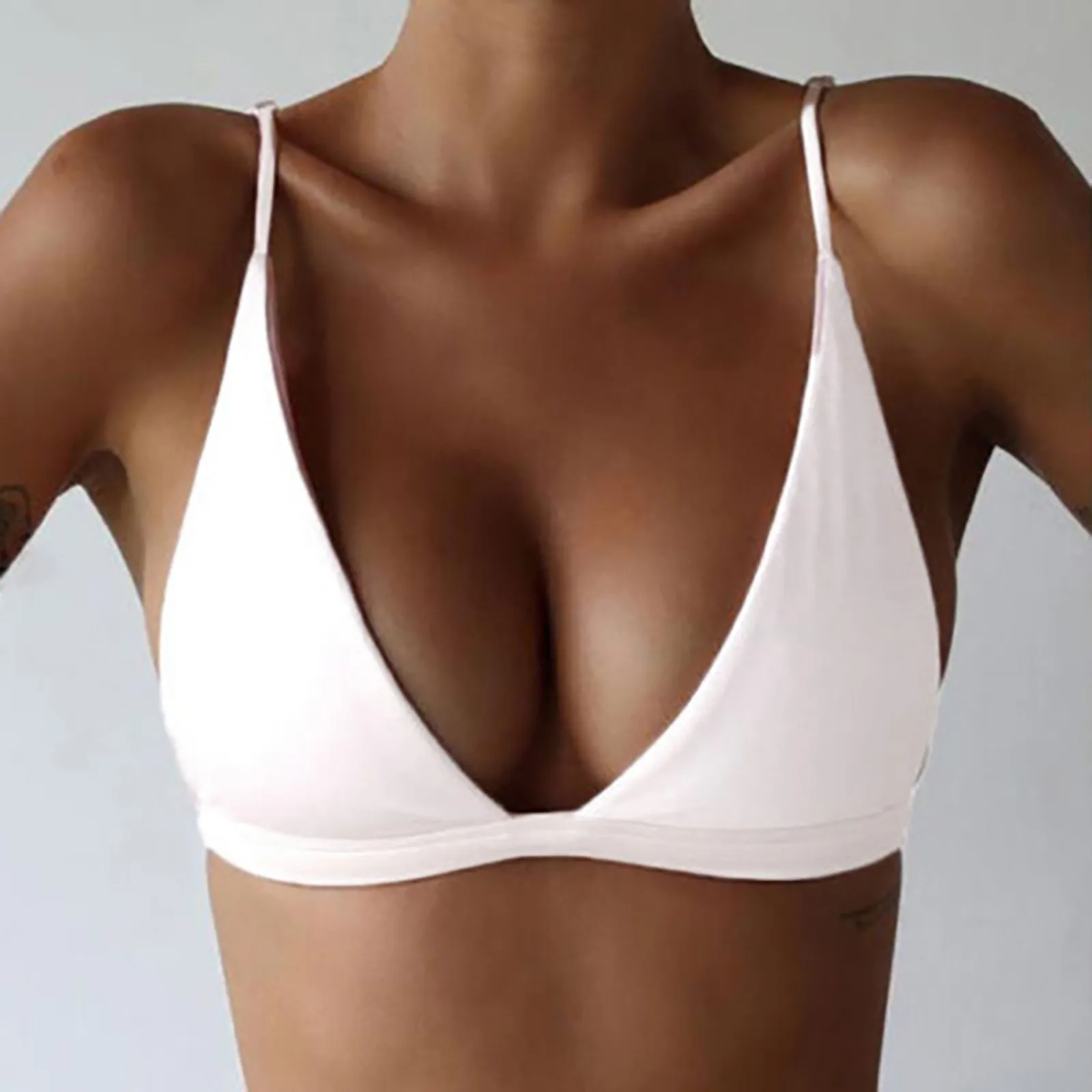 Sexy Push Up Bikini Bra Bralette Top for women Casual Swimwear Swimsuit Beach Bathing Suit Crop Top Bandage Unpadded Bra Bikini