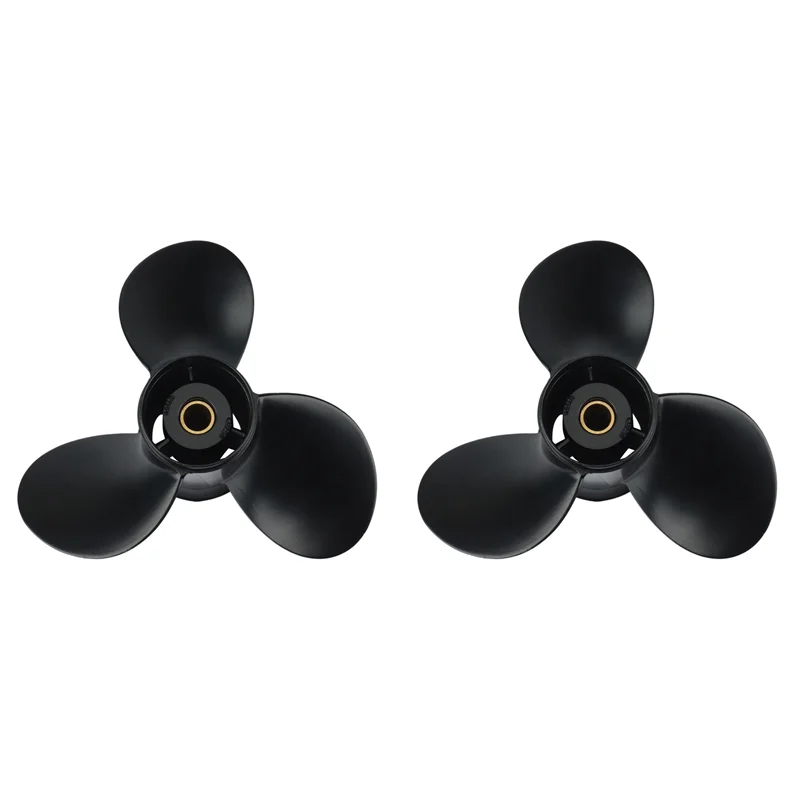 

2 пропеллера 9 1/4X12 58100-89L50-019 для подвесных двигателей Suzuki DF9.9B DF15A DF20A, алюминий, 10 зубьев, RH