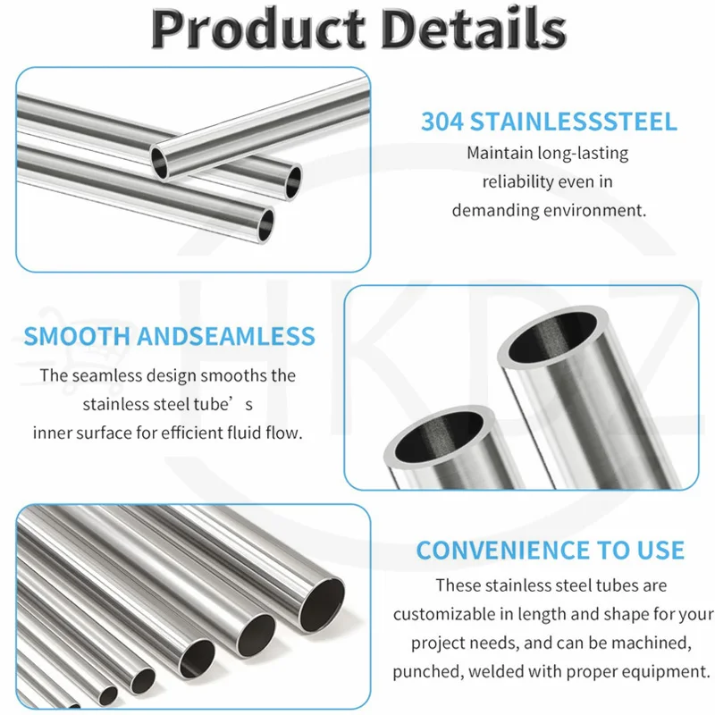 1pcs 304 Stainless Steel Round Capillary Seamless Straight Tube Diameter 85 89 90 95 100 -325mm Length 100mm 200mm 300mm 500mm