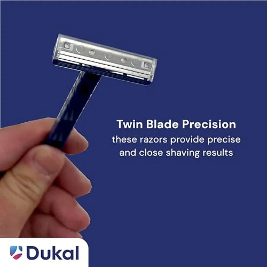 ماكينة حلاقة DawnMist TwinBlade للاستعمال مرة واحدة بمقبض أزرق، عبوة كبيرة مكونة من 2000 حلاقة دقيقة للعناية بسلاسة ومريحة في الوجه اليومي #4