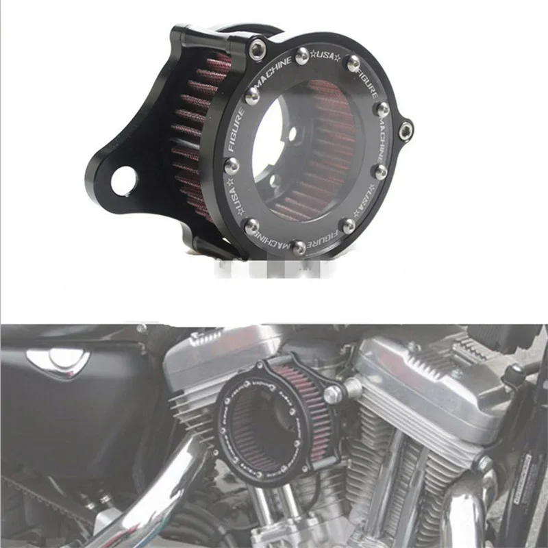 Pop High Flow Air Filter Motorcycle Accesorios For Harley Davidson 883 Sportster 1200 48 72 CNC Plate Air Cleaner Intake System