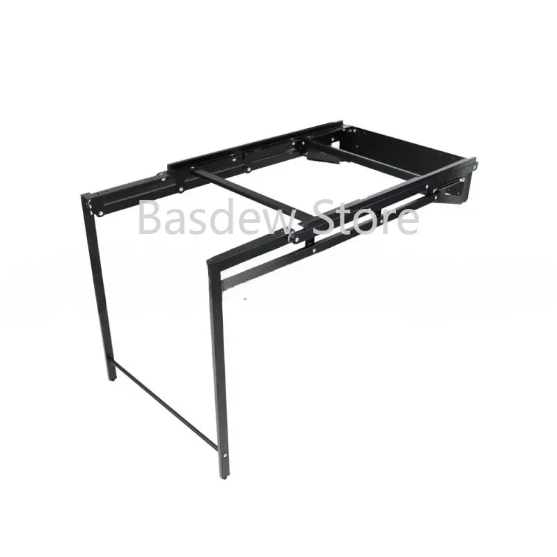 

Cold Rolled Steel Frame 60W * 120L * 73H Load-Bearing 80kg Telescopic Wall Hanging Folding Table without Table Board