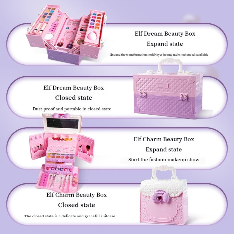 Shani Duoli Children'S Cosmetics Set Play House Toys Non-Toxic Authentic Princess Makeup Box Nail Polish Girl Birthday Gift