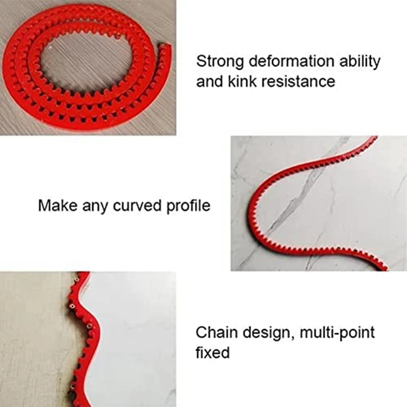 1 Stuk Houtbewerking Profilering Strip Rode Houtbewerking Gereedschapsketting Ontwerp Curve Sjabloon Voor Houtbewerking