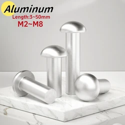 M2 M2.5 M3 M4 M5 M6 M8 Aluminum Button Head Self-plugging Rivet Semi-Round Head Hammer Type Solid Rivet GB867