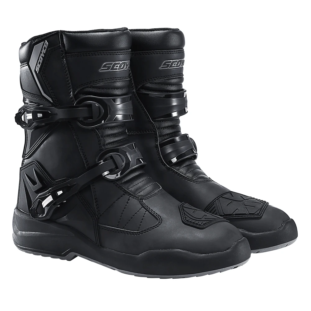 Waterproof Biker Studded Boot Anti-slip Motorcycle Boots Wear-resistant Motorcycle Protection Equipment Anti-fall Motocross Boot