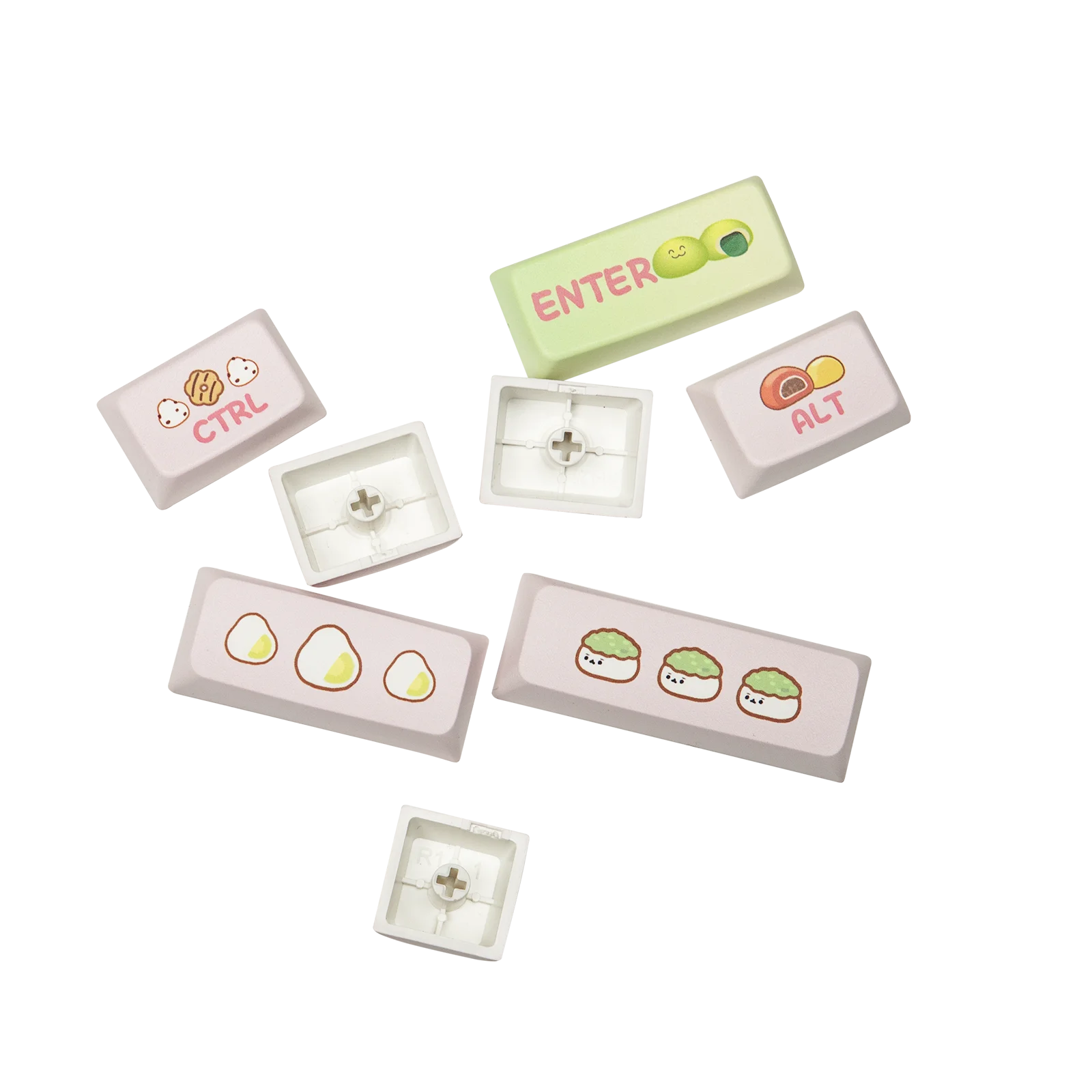 مجموعة KiiBOOM x Ydmochi Sweet Dango Dream Keycap 142 MDA Profile 5-Side Dye-Sublimation PBT Keys متوافقة مع أغطية مفاتيح MX