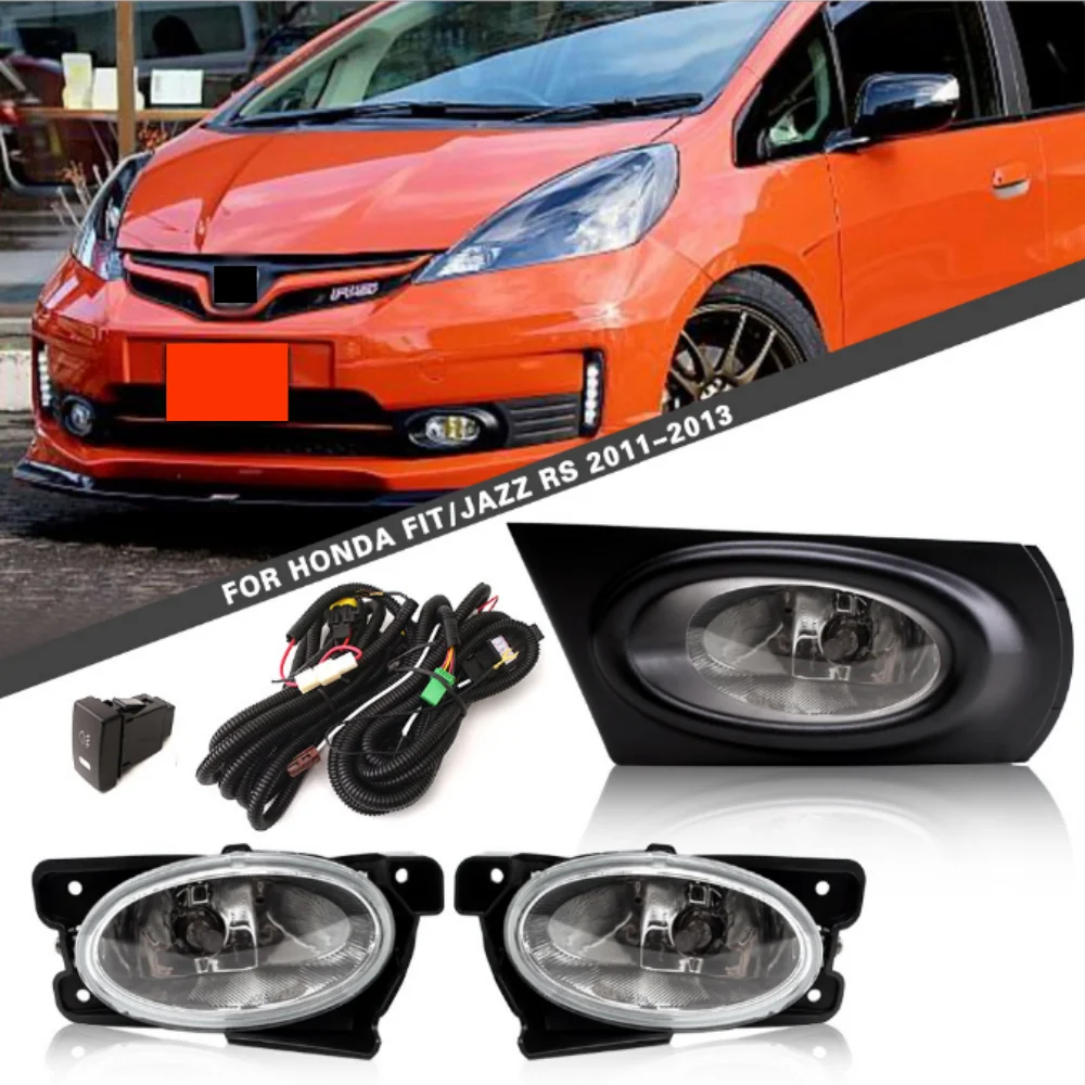 

For Honda Fit Jazz RS 2011-2013 Car Front Bumper Halogen Fog Lamp Assembly Kit