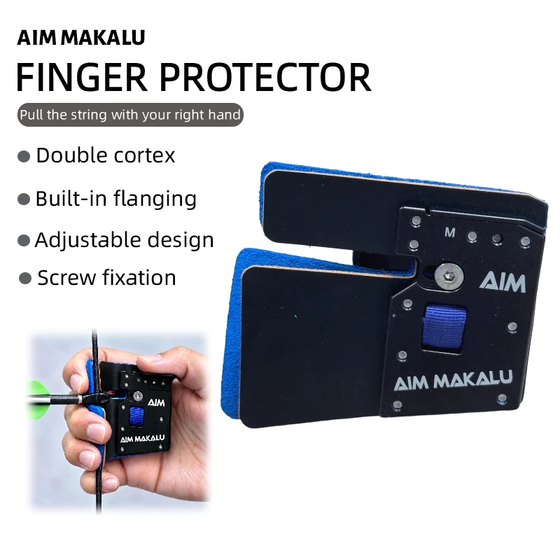 Competitive Recurve Bow Professional Finger Tab, Genuine Leather Cheek Rest, Split Finger Archery Glove, Archery Protective Gear