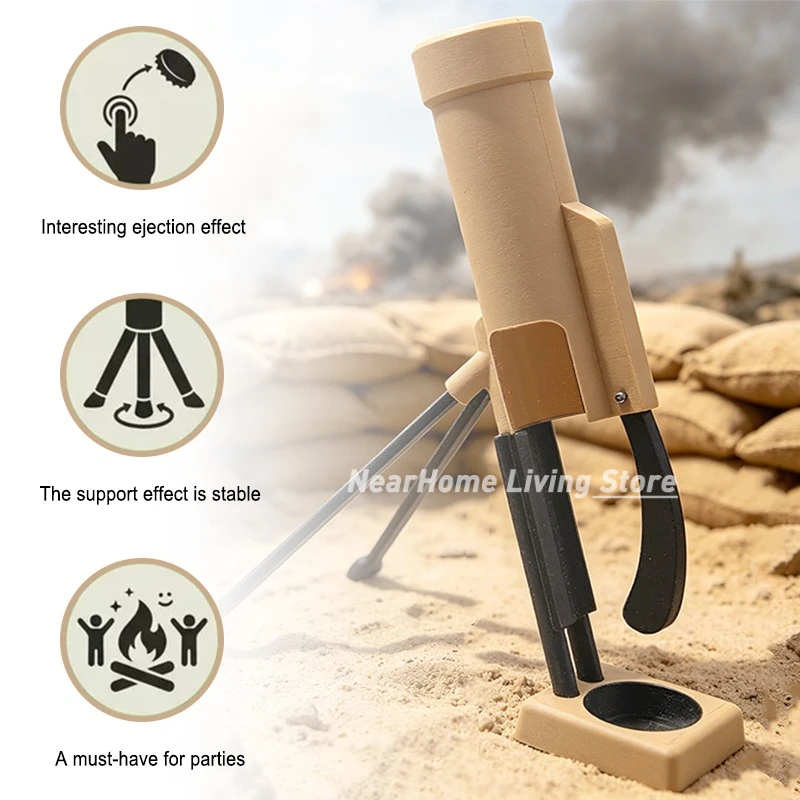 Mortar Bottle Opener 330/500ml Launcher Outdoor Camping Party Push Down Bottles Beer Bottle Opener Bar Decor for Men Gift