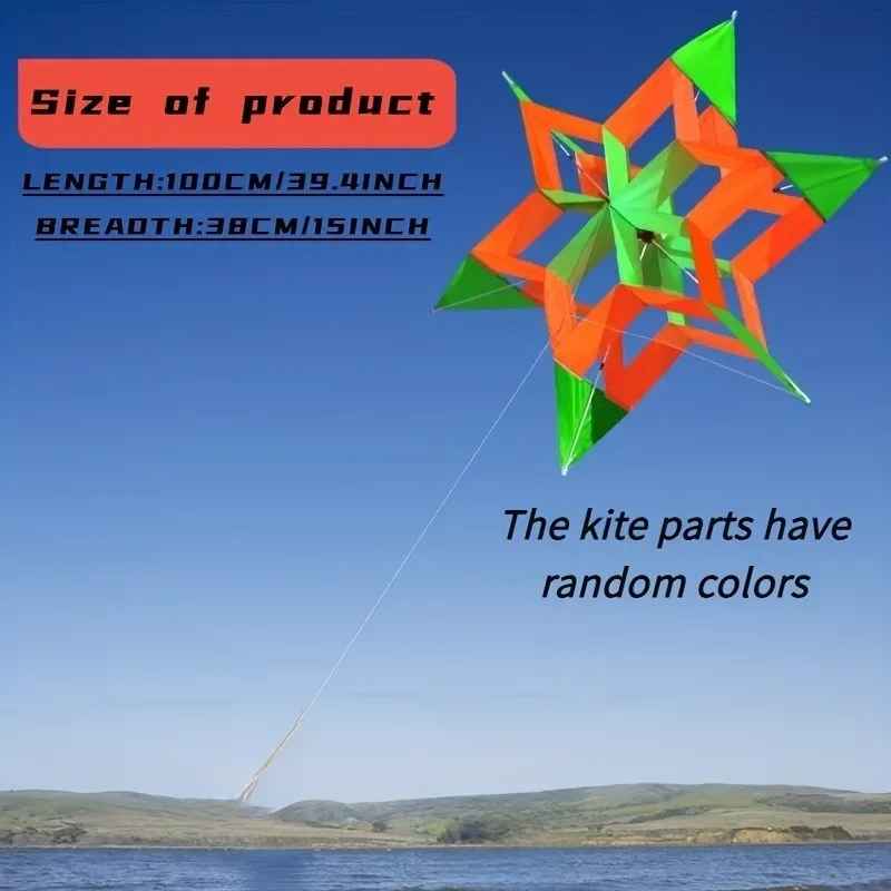 Cometa colorida de flor de loto 3D para niños y adultos, cometas de flores fáciles de volar con línea voladora, juguete al aire libre para Picnic, playa, parque, viajes