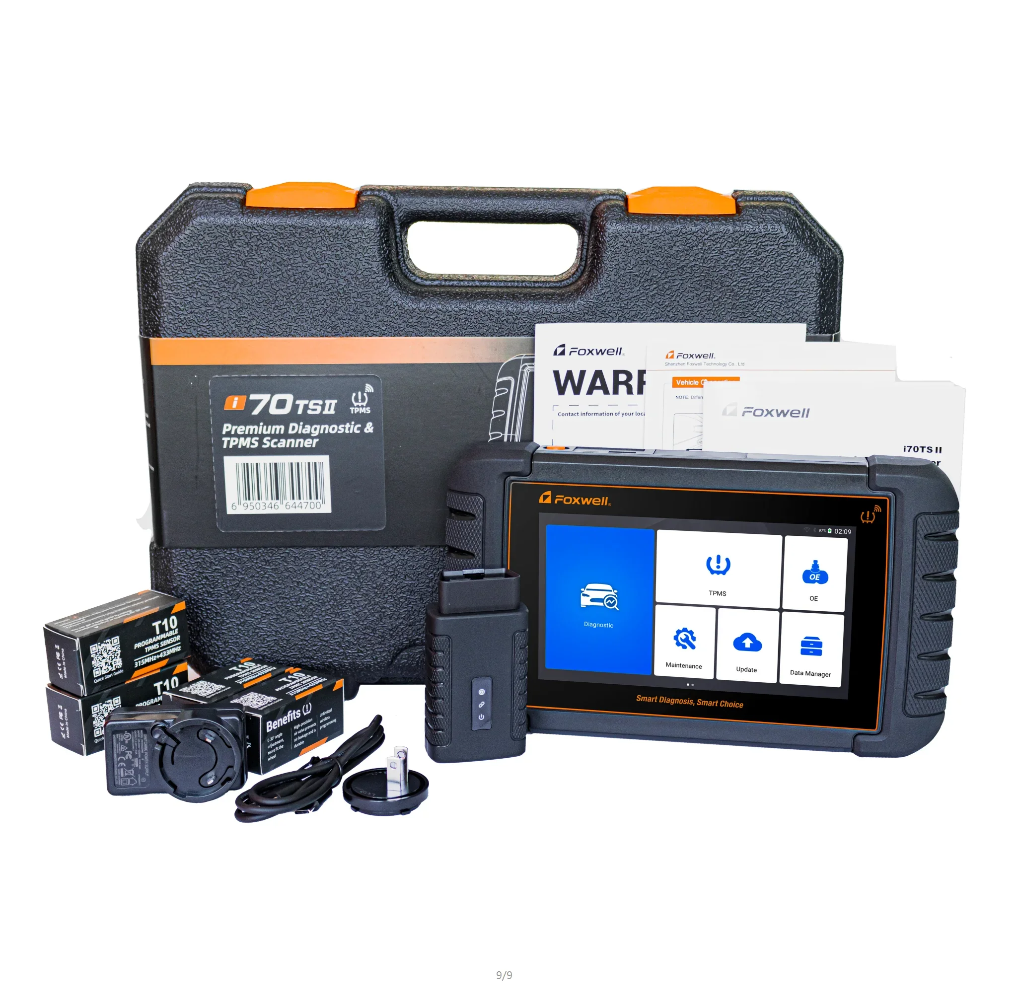 2024Newly FOXWELL Car Scanner I70TSII OBD2 Scanner ABS SRS Transmission, Check Engine Code Reader,Diagnostic Scan Tool