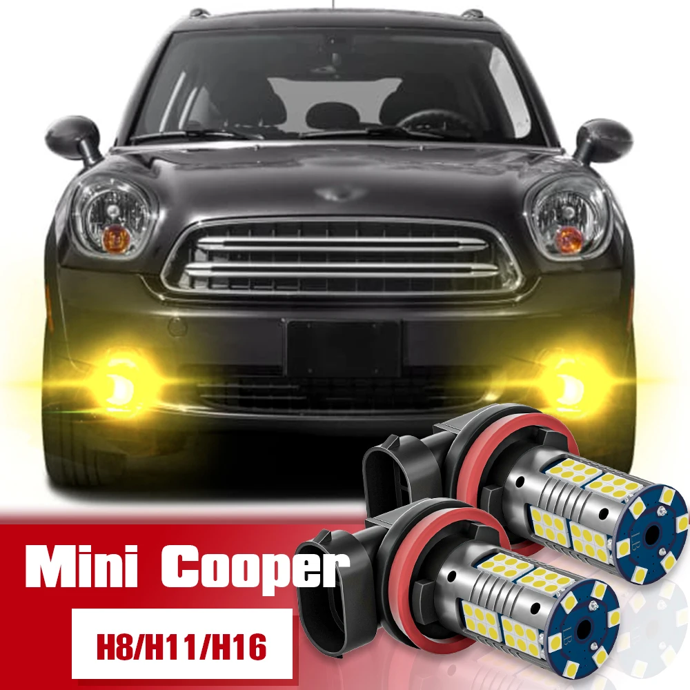 

Front Fog Light Accessories 2x LED Bulb Lamp H8 For Mini Cooper F55 F56 R56 Clubman F54 R55 Convertible F57 R57 R60 R58 R61 R59