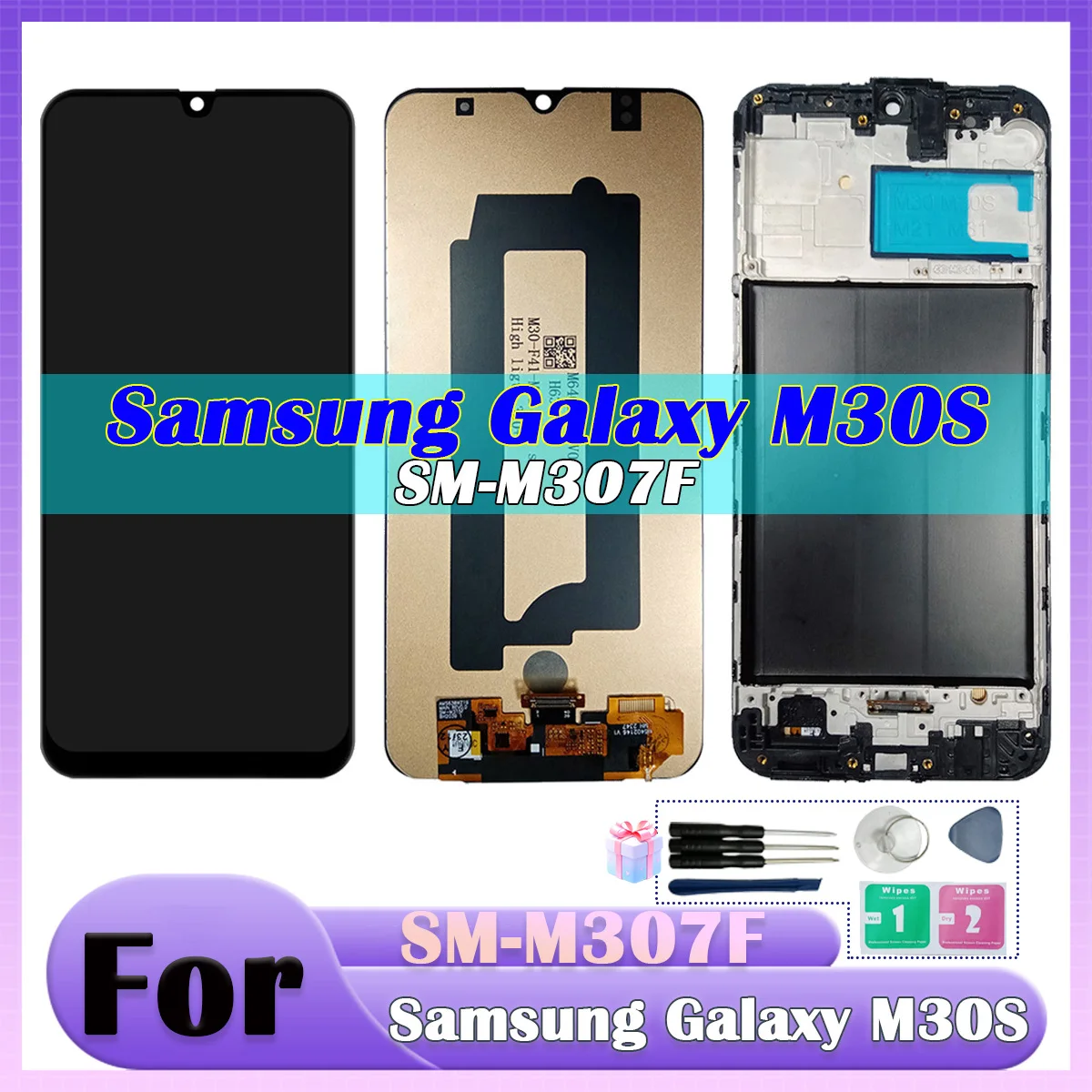 6.4\'\' Display For Samsung M30s LCD M307 M307F Display Touch Screen Digitizer Assembly Replacement For Samsung M30s LCD With Fram