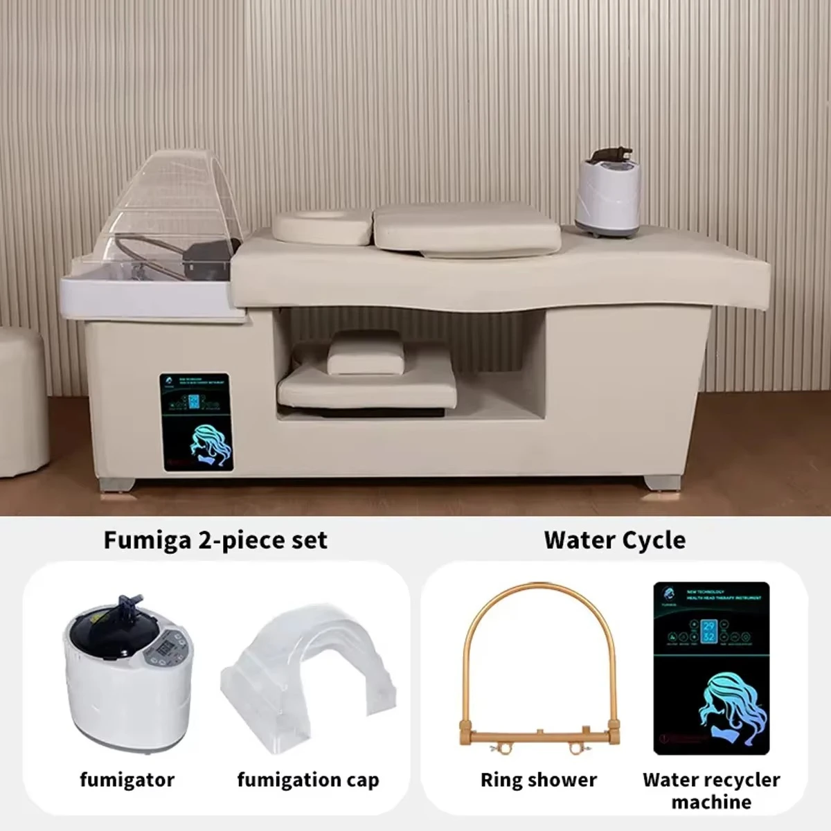 Head Spa Head Therapy Shampoo Bed Japanese Head Spa Bed Salon Furniture Thai Hair Washing Bed