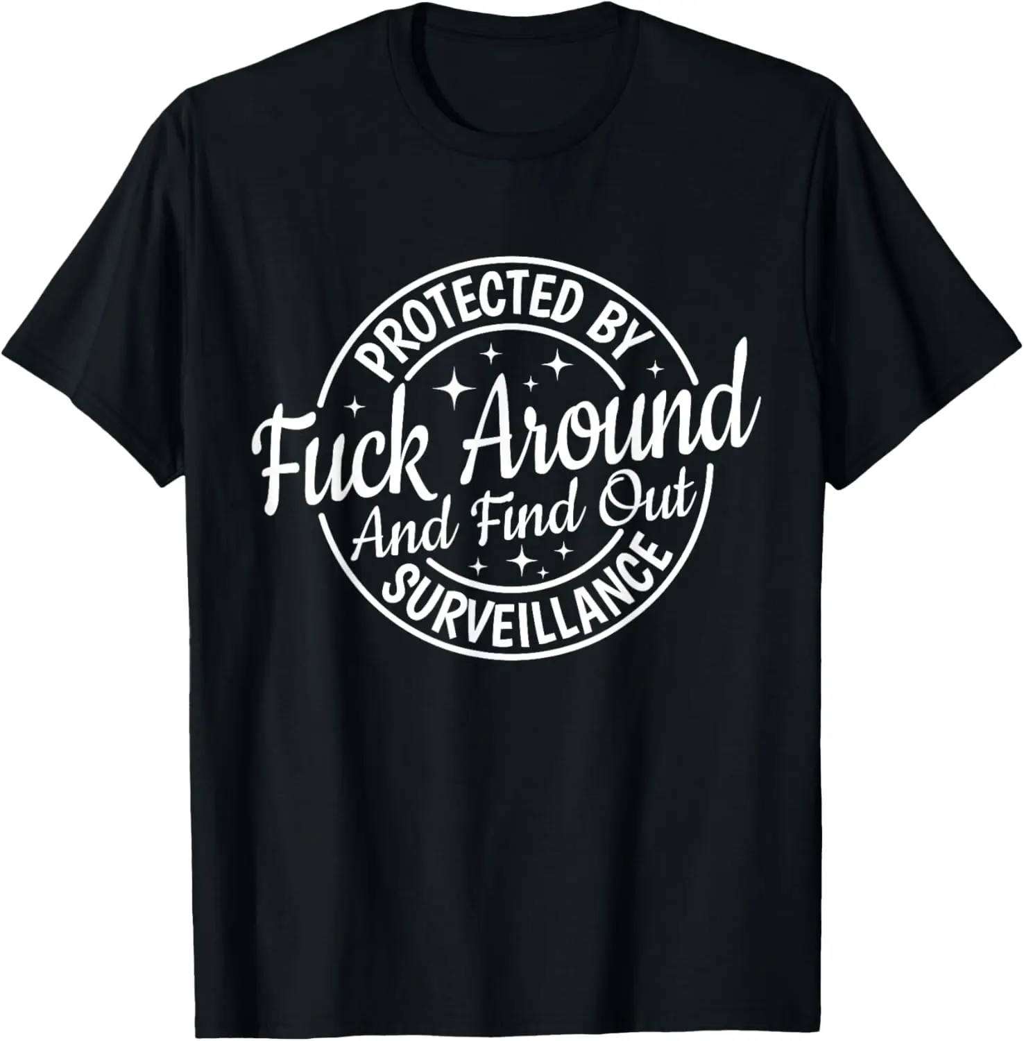 

Protected By F_ck Around And Find Out Surveillance So Funny T-Shirt