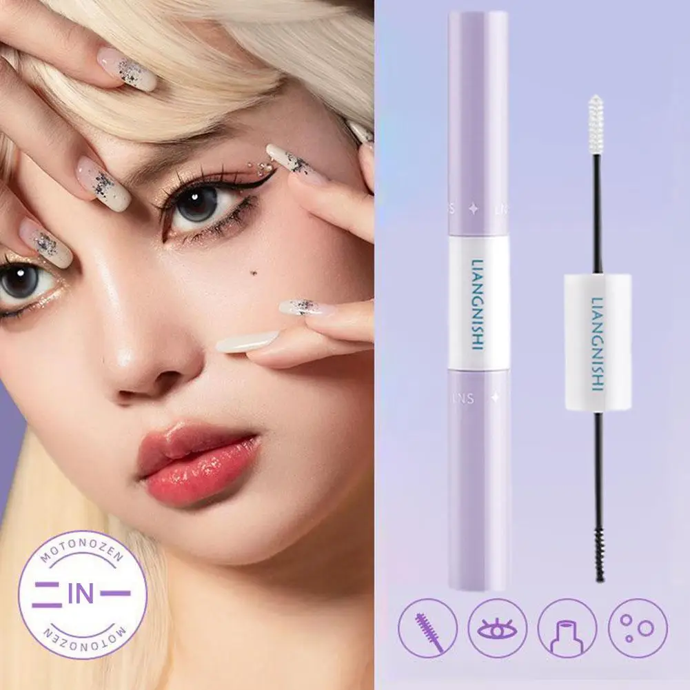 Double Head Black Eyelash Glue Mascara, Lasting Bond Seal, Revestimento transparente, Impermeável, Forte Hold, Impermeável, Secagem rápida, 10ml