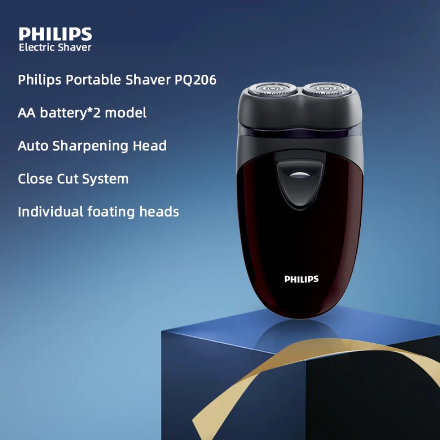 Philips Electric shaver PQ206 Battery AA*2 Convenient To Carry Double cutter head independence float power-driven shaver