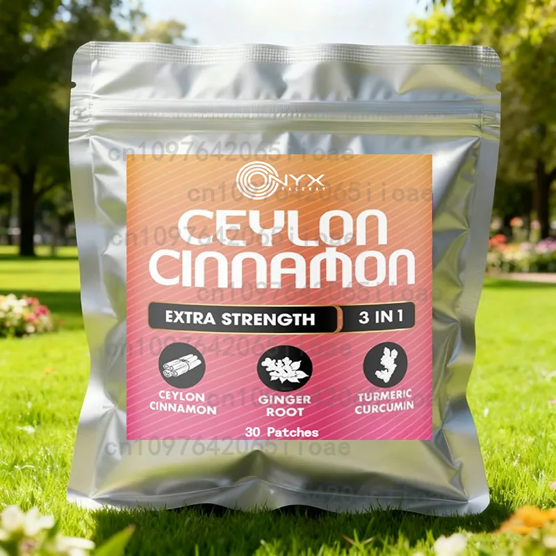 

30 пластырей, транспьютерные пластыри с цейлонской корицей и горькой дыни, витаминами B для системы иммунной системы, здорового веса