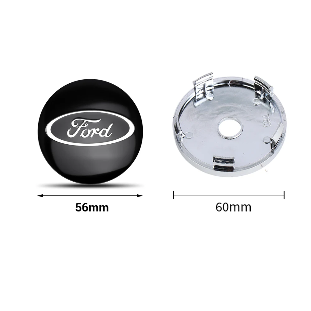 4PCS 60mm Car Wheel Center Hub Caps Rim Cover For Ford Focus Mustang MK7 Mondeo Mk4 Fusion Kuga Transit Escape Accessories