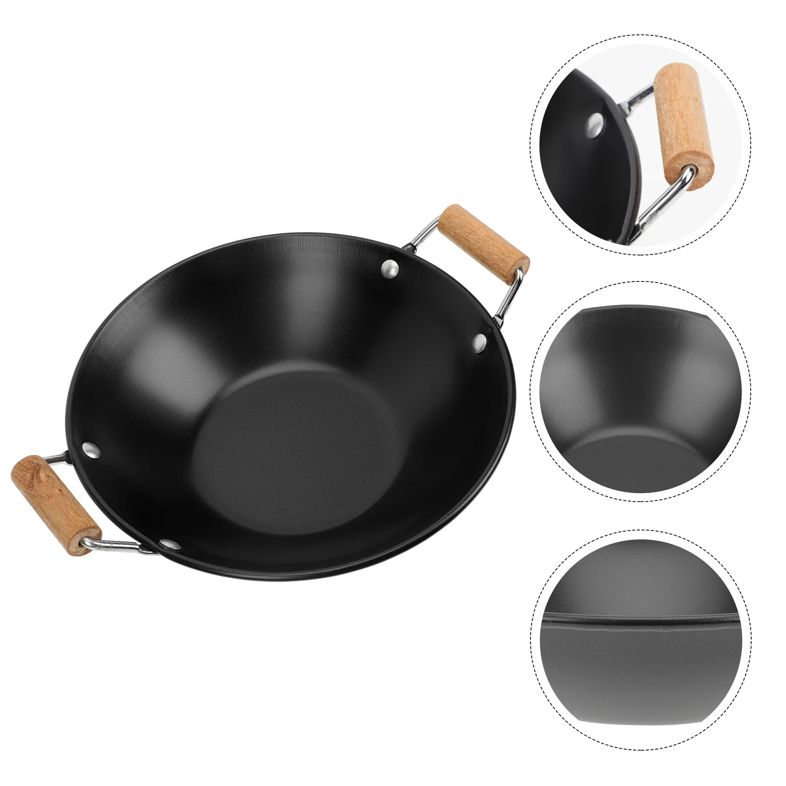 Anti-overflow Pot and Tripod Dry Hotpot with Double Ear Kitchen Cooking Supply Utensil Multi-purpose Pan