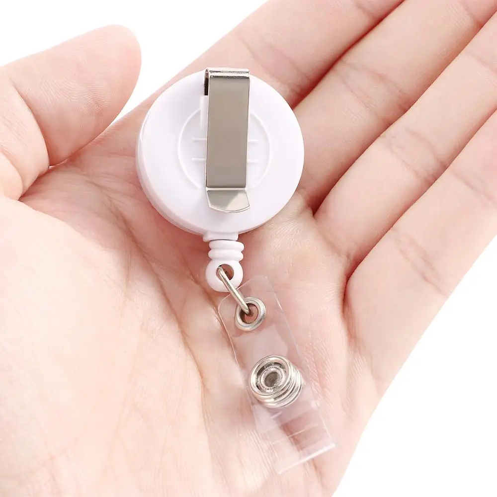 Quality Love Heart Stethoscope Pattern Retractable Badge Reel Clip Anti-Lost Clip for Nurse Doctor Student ID Card Badge Holder