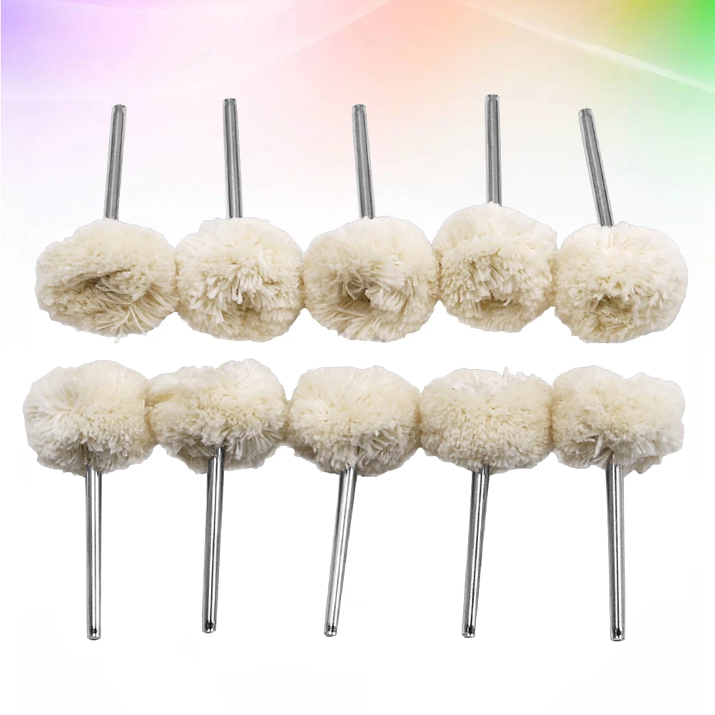 

10pcs Wool Polishing Wheel Buffing Wheel For Artificial Stone Wood Metal Car Polishing Stick Plate Support High Performance