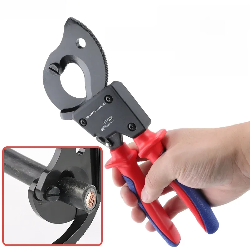 

Ratcheting Cable Cutters Wire Pliers YEC-36D Heavy Duty Wire Cutters For Multi-Strand Aluminum & Copper Cables up to 240mm²