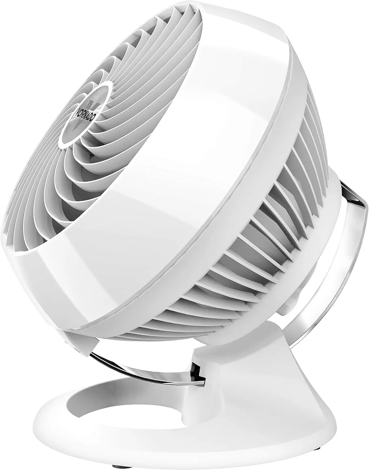 

460 Small Desk Fan with 3 Speed Settings, Adjustable Tilt Chrome Glide Bar, for Bedroom, Office, Home, Air Circulation