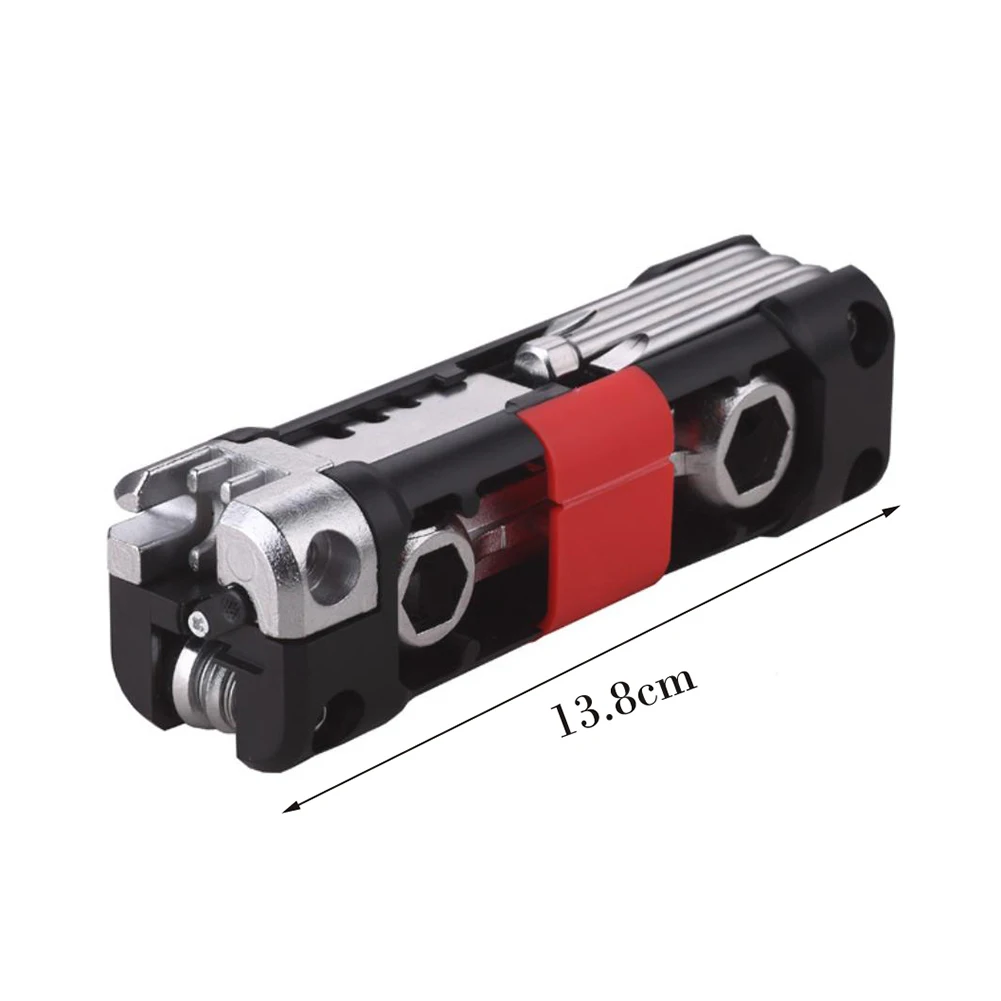 

Service-Oriented Bike Wrench with Slotted Cross and Hex Bits for Regular Tuning and Component Replacement Jobs