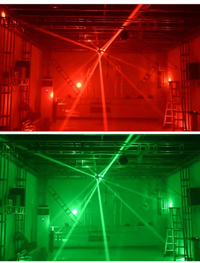 Neuankömmling rotierender Strahl Laser Moving Head Light RGBW 4 in1 LED mit Strobe Effects Bühnen beleuchtung für DJ Disco Club Musik party – Detail 8