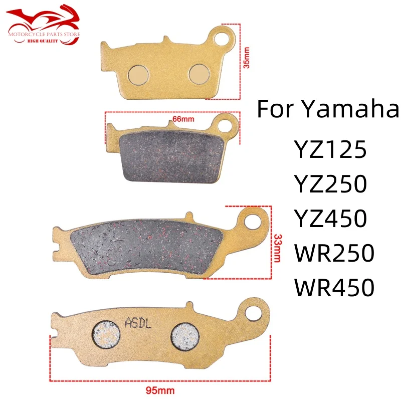 

For YAMAHA WR 250 F WR 450 F YZ450 F FGY YZ450 YZ125 YZ250 Monster Energy 2T 4T 270mm 240/245mm Disc Motor Front Rear Brake Pads