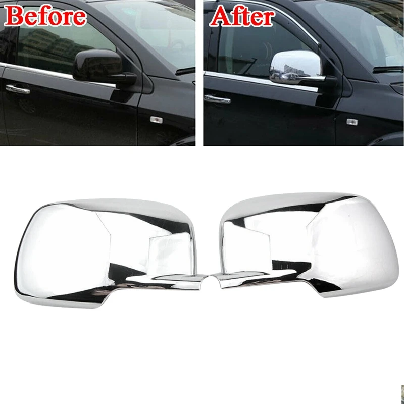 Car Chrome Side Door Rearview Mirror Cover For Dodge Journey Fiat Freemont 2009 - 2018