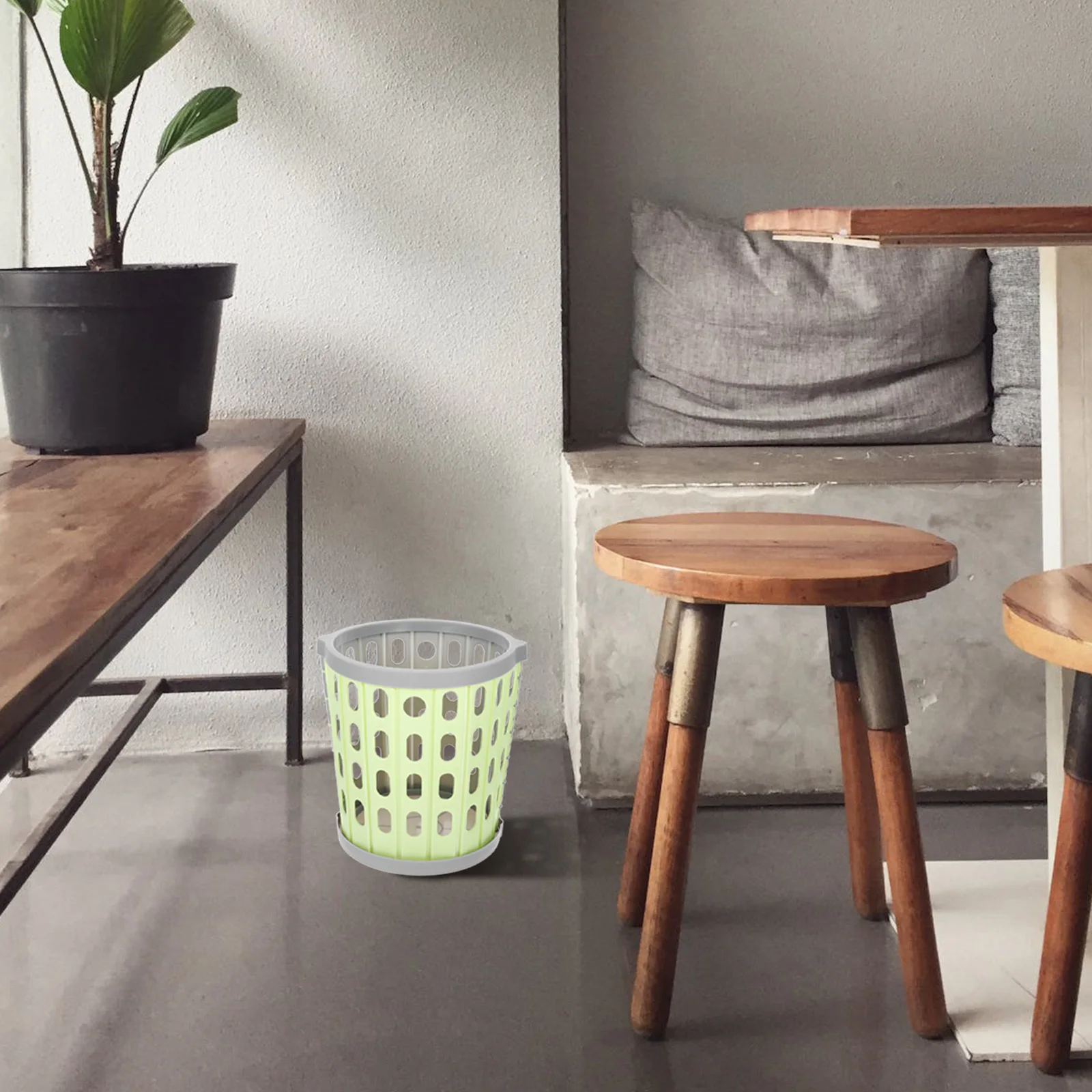 

1 set 1 Set Foldable Trash Can 3L Plastic Bathroom Bedroom Home Garbage Bin Waste Container For Office Kitchen Hotel Use