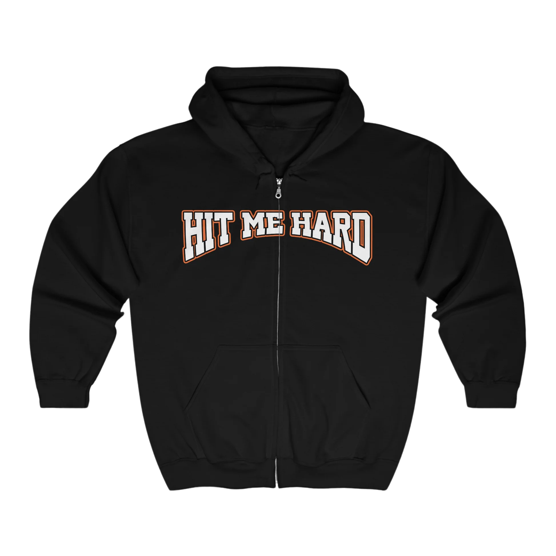 HIT ME HARD AND SOFT  Billie Merch - Hit Me Hard and Soft Black Signature Zip Up Hoodie