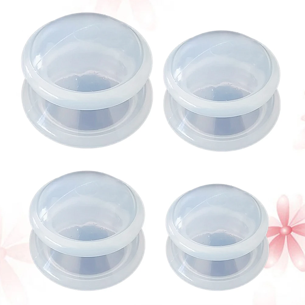 

4pcs Silicone Cupping Therapy Suction Cups for Cellulite Massage Health Care Home Use Traditional Chinese Medicine