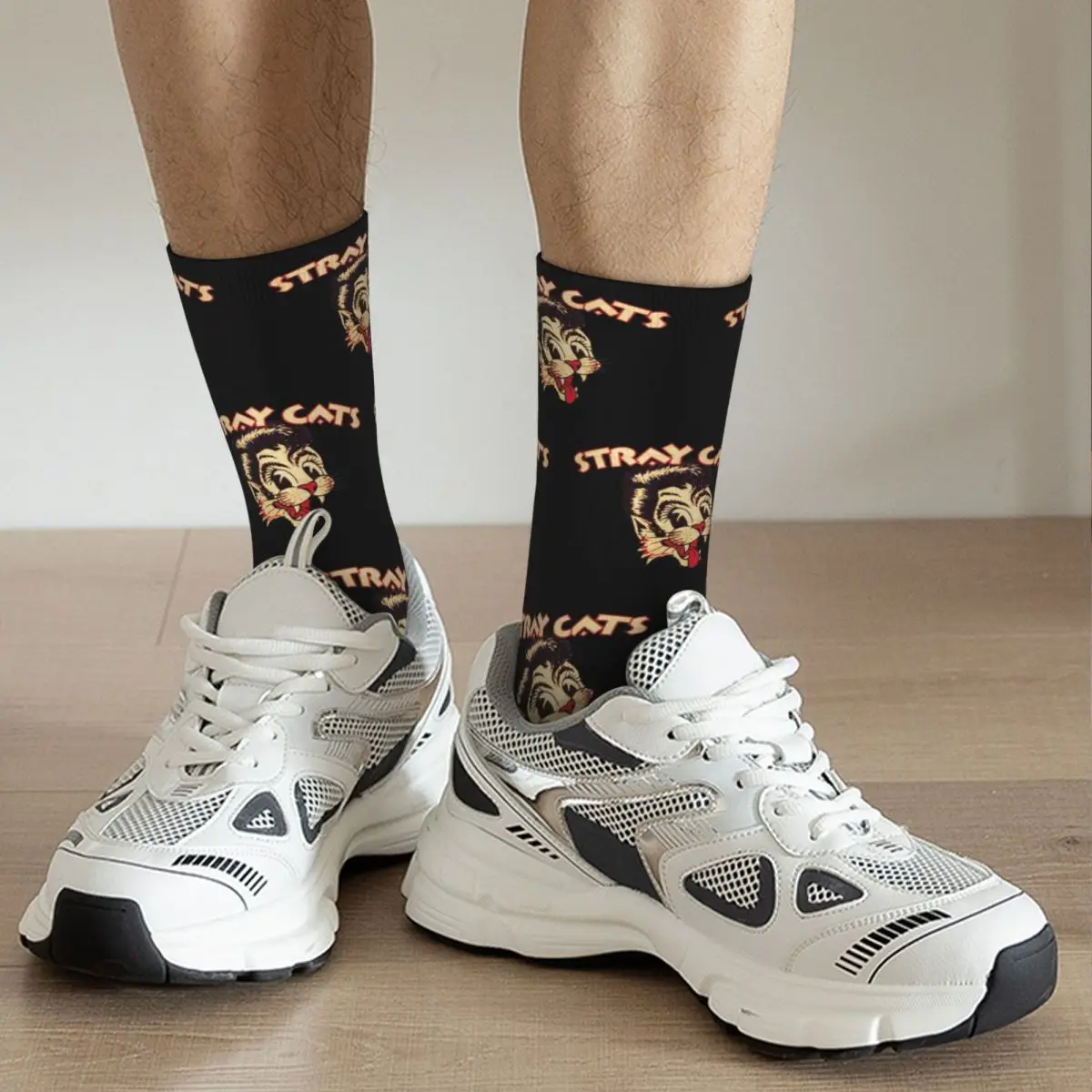 Music Band Stray Cats Socks Men Women Casual Socks Harajuku Spring Summer Autumn Winter Middle Tube Socks Gifts