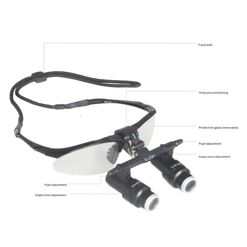 4.0X den   tal ent general surgery and microsurgery veterinary Medical Frame  Binocular Loupe