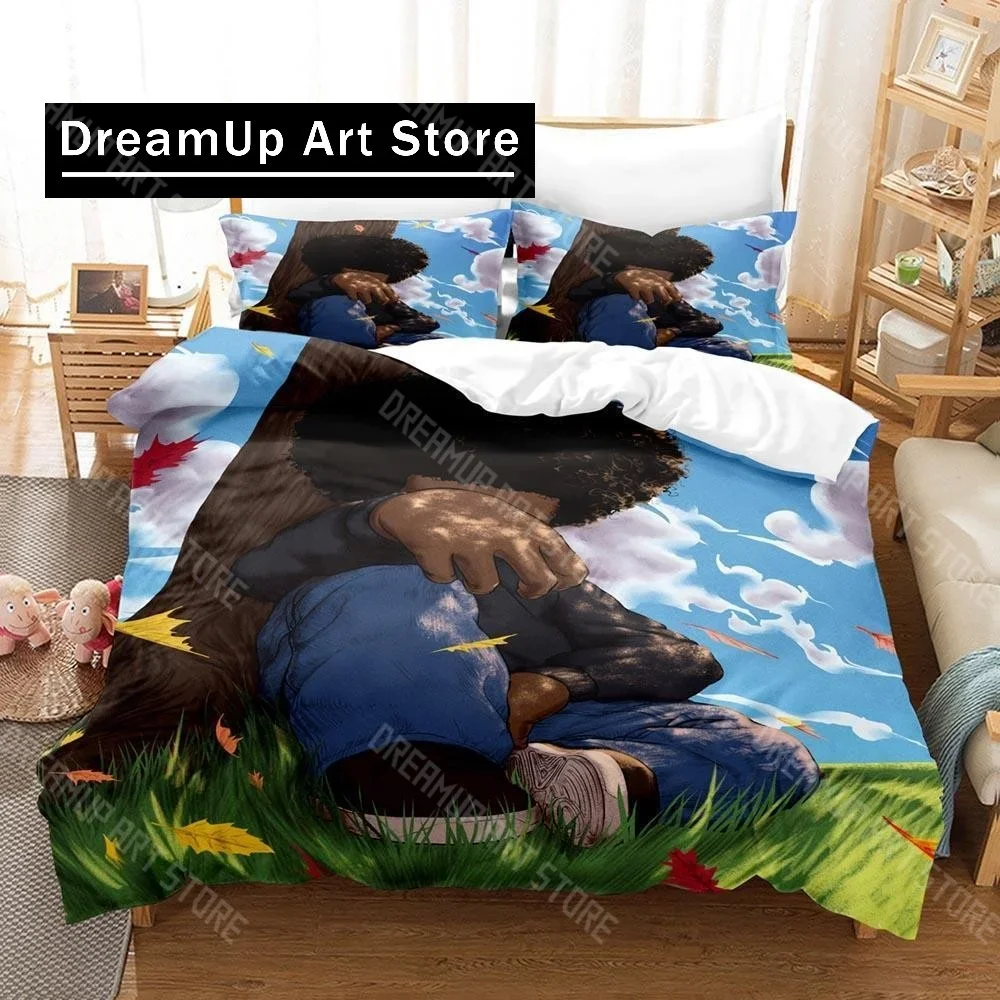 

Модный комплект постельного белья с 3D принтом The Boondocks для мальчиков и девочек, Twin Queen, полноразмерный пододеяльник, наволочка, кровать для взрослых, спальня