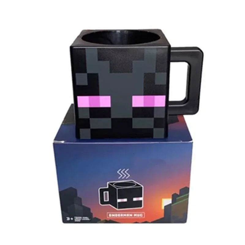 Hot Game Toy My World MC 230ml Capacity 3D Cup TNT Pink Pig Creeper Enderman Mug Creative Square Cup ABS Desktop Decoration Toy