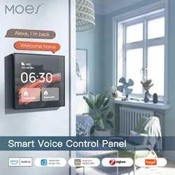 MOES Tuya wifi Multi-functional Touch Screen Control Panel 4-inch in-wall Central Controllr for Intelligent Scenes Smart Home