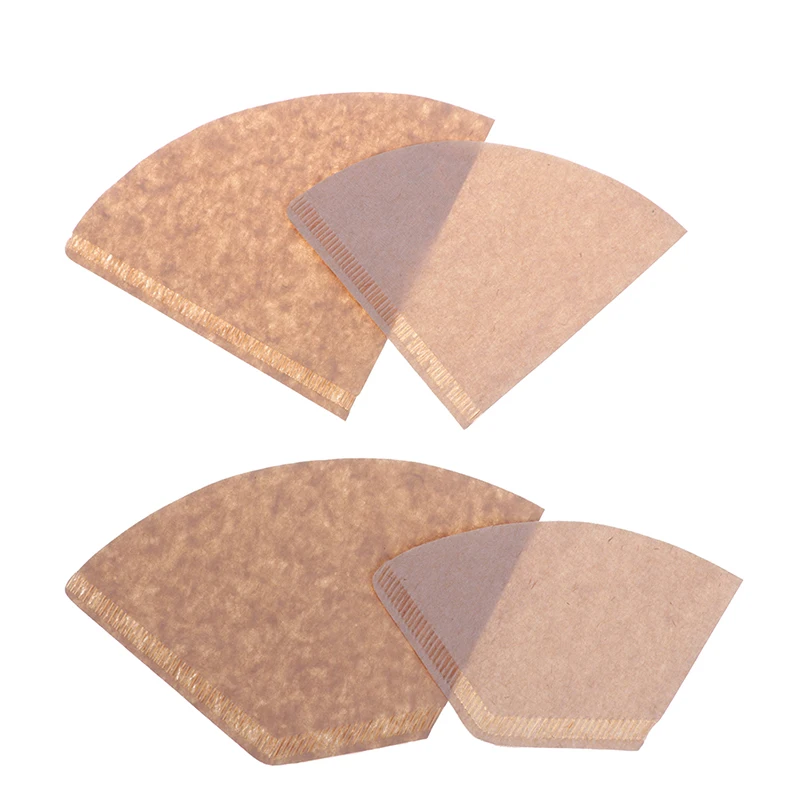 100pcs Eco-friendly Unbleached Original Wooden Hand Drip Paper Coffee Brewer Coffee Filter Bag Coffee Maker Accessories