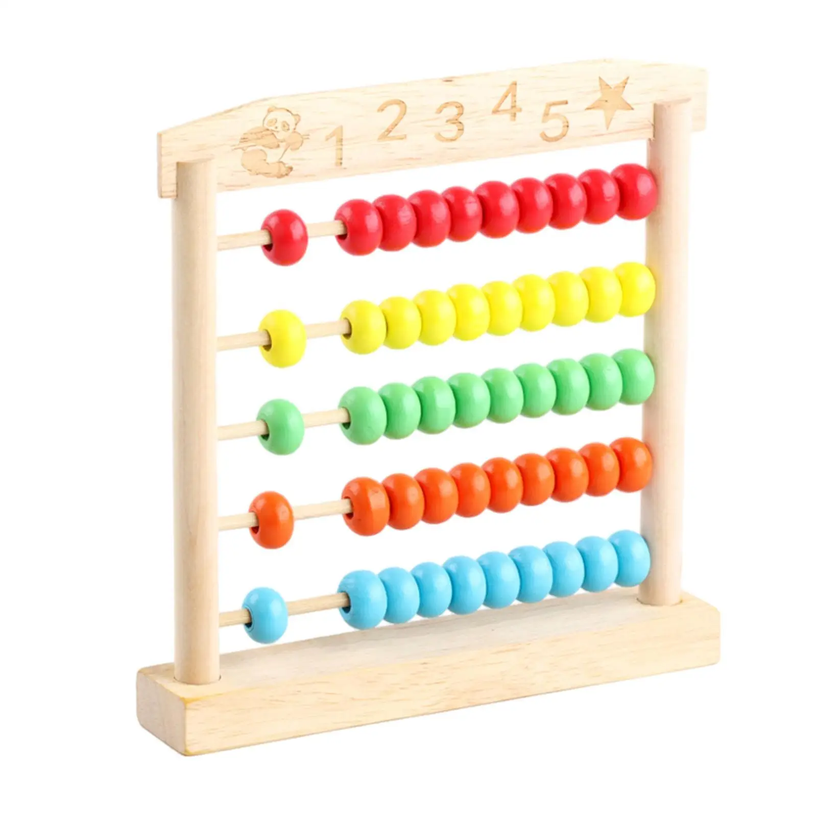 Boulier en bois pour enfants, jouet de développement manipulateur mathématique, addition et soustraction, 5 nucléoAbacus pour enfants, bébé d'âge alth